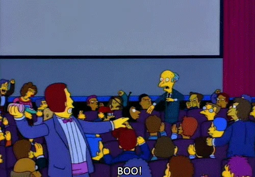 Booing Mr. Burns!