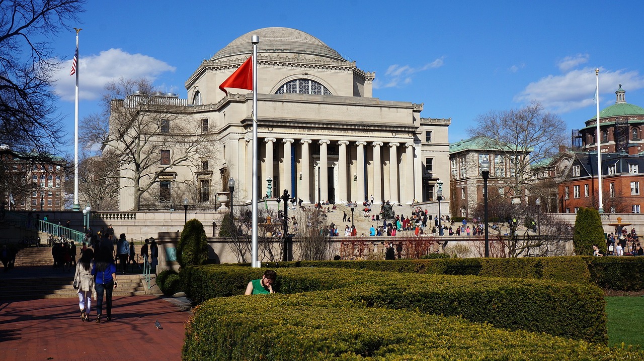 image of the columbia university campus featuring the domed library