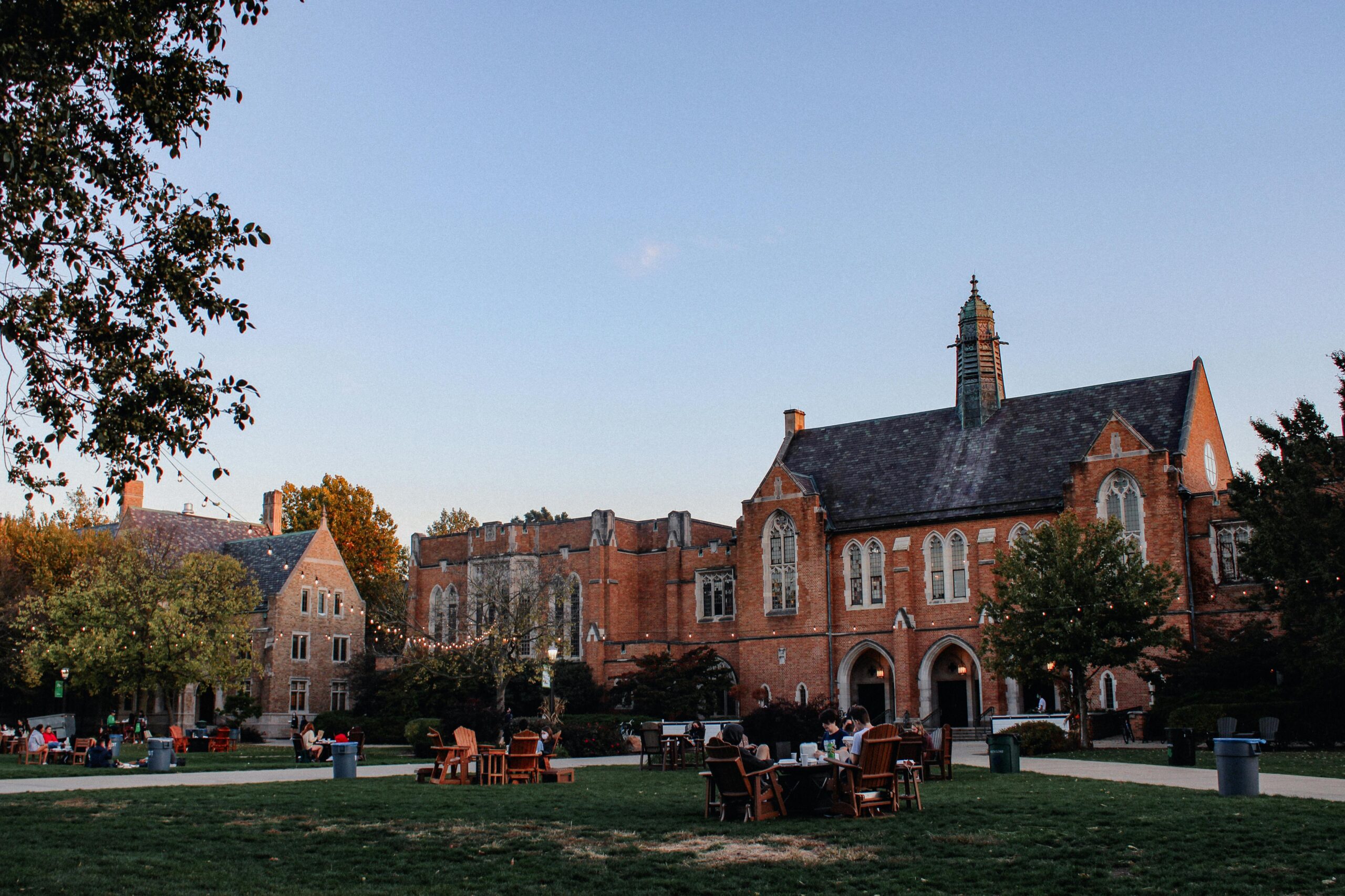 Red brick building on notre dame university campus