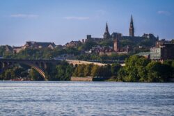 View of Georgetown University from the river