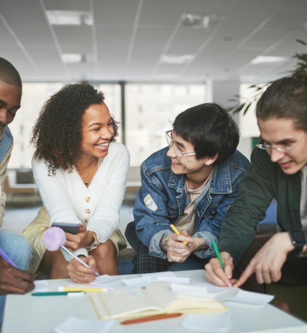 Group of Students Working Together
