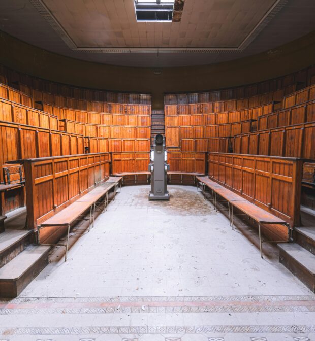 Urbex, Old abandoned lecture hall somewhere in Belgium