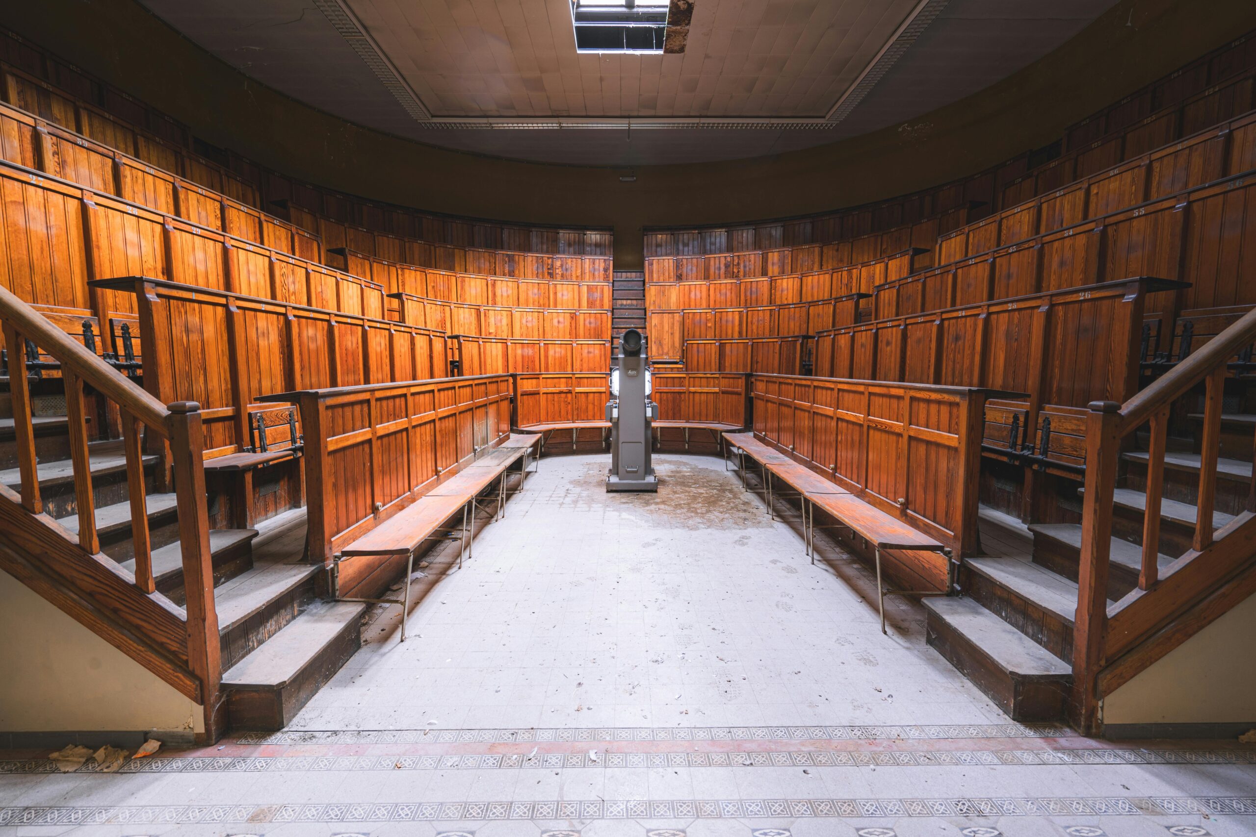 Urbex, Old abandoned lecture hall somewhere in Belgium
