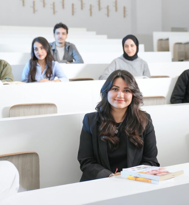 University Lecture Hall with Diverse Students