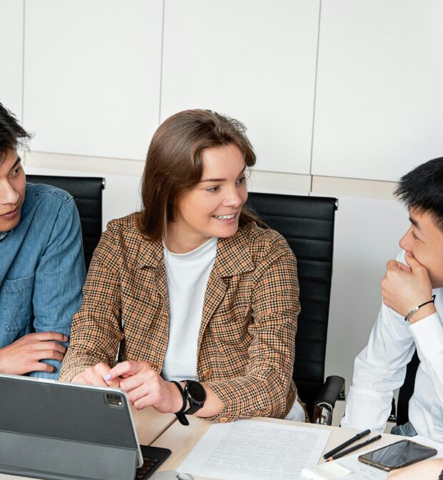 People Having Conversion Together in the Office