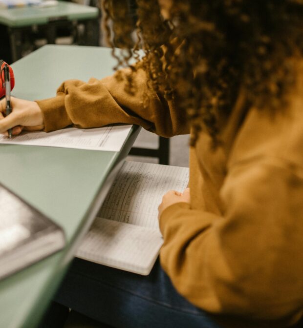 Student taking the GMAT